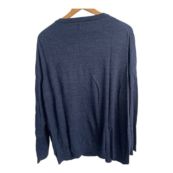 Apt. 9 Merino Blend Wool V Neck Blue Sweater Men's Size 2X B - Picture 2 of 5